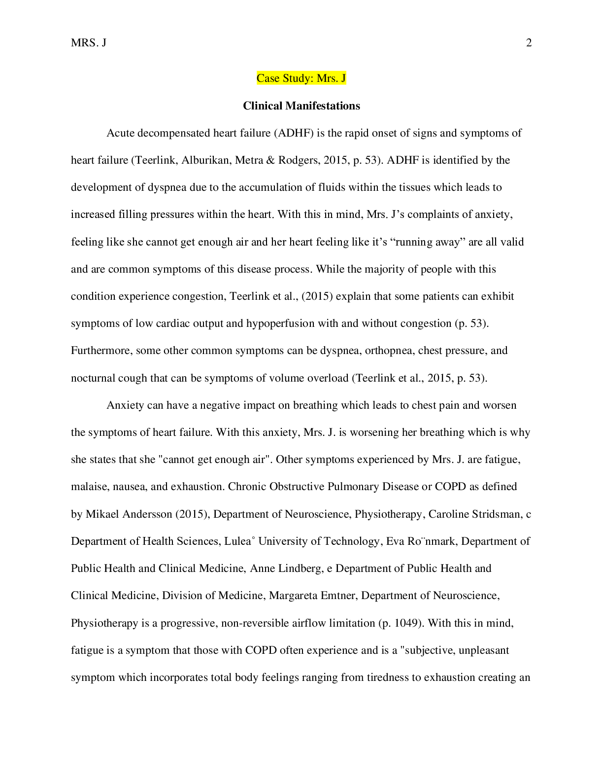 Preview image for MRS J CASE STUDY;NRS 410V